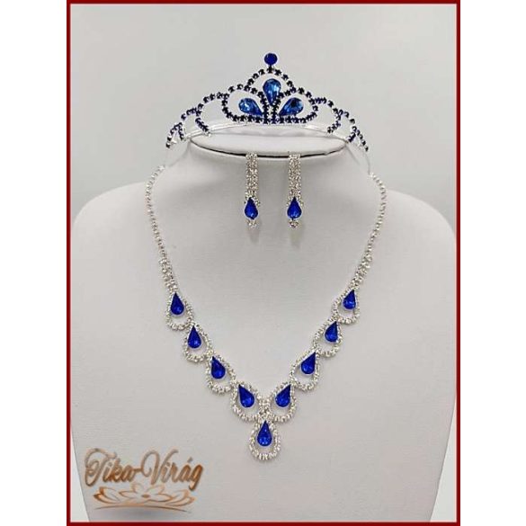Királykék Tiara + Nyakék-szett variáció 161417.