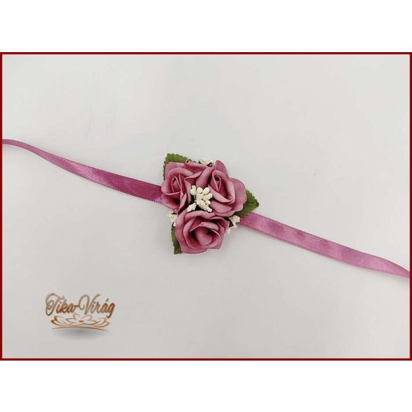 Mályva rózsás csuklódísz 
