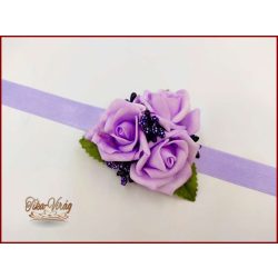 Lila rózsás csuklódísz 
