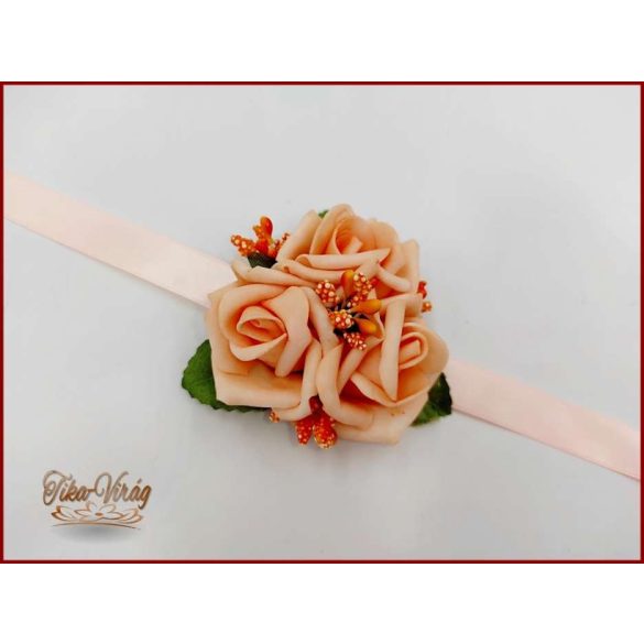 Barack rózsás csuklódísz 