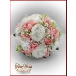 VINTAGE RÓZSASZÍN - FEHÉR PEÓNIÁS ÖRÖK-CSOKOR 