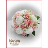 VINTAGE RÓZSASZÍN - FEHÉR PEÓNIÁS ÖRÖK-CSOKOR 