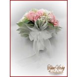 VINTAGE RÓZSASZÍN - FEHÉR PEÓNIÁS ÖRÖK-CSOKOR 