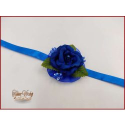 Királykék rózsás csuklódísz 