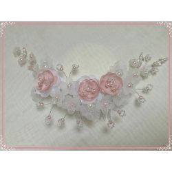 Menyasszonyi fejdísz Fehér-púder 