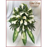 Autódísz 25 szál fehér-kálából 