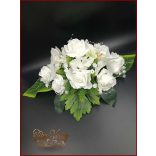 Fehér orchideás-rózsás asztaldísz 