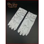 Menyasszonyi rövid kesztyű masnis díszítéssel 