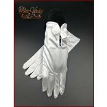 Menyasszonyi rövid kesztyű masnis díszítéssel 