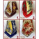 Selyemkendő 90x90cm-es mintás 