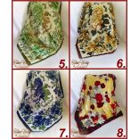 Selyemkendő 90x90cm-es mintás 