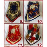 Selyemkendő 90x90cm-es mintás 