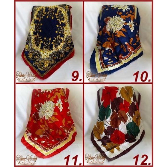 Selyemkendő 90x90cm-es mintás 