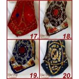 Selyemkendő 90x90cm-es mintás 