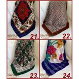 Selyemkendő 90x90cm-es mintás 