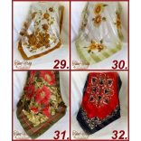 Selyemkendő 90x90cm-es mintás 