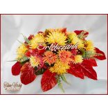 Virágtál Sárga-Krizantémokkal 