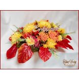 Virágtál Sárga-Krizantémokkal 