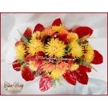 Virágtál Sárga-Krizantémokkal 