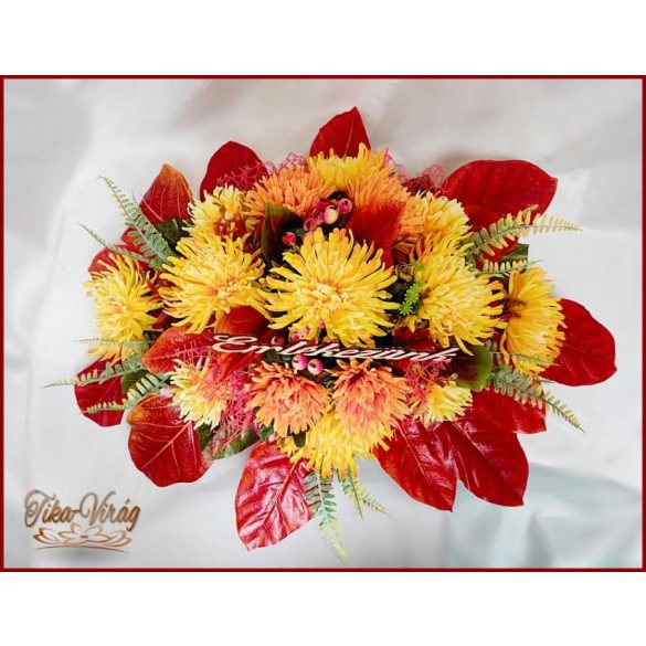 Virágtál Sárga-Krizantémokkal 