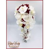 Fehér-bordó örök- cseppcsokor 