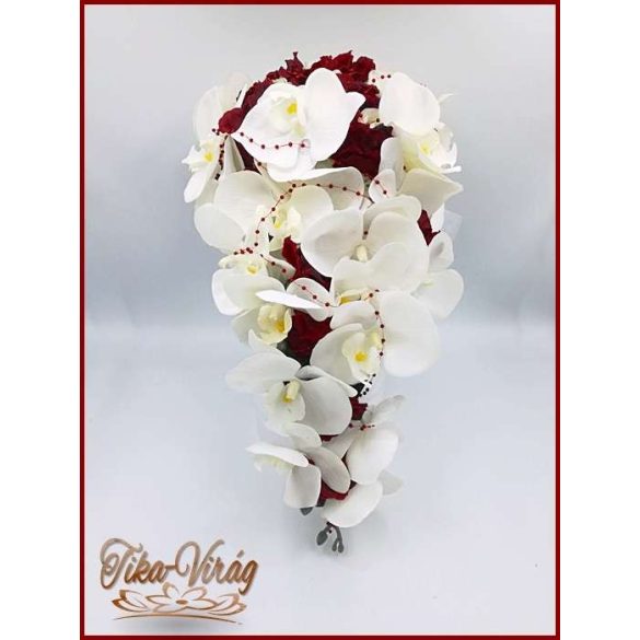 Fehér-bordó örök- cseppcsokor 