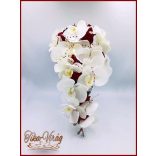 Fehér-bordó örök- cseppcsokor 