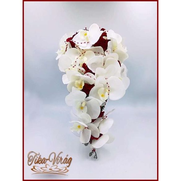 Fehér-bordó örök- cseppcsokor 