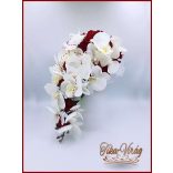 Fehér-bordó örök- cseppcsokor 