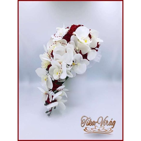 Fehér-bordó örök- cseppcsokor 