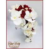 Fehér-bordó örök- cseppcsokor 