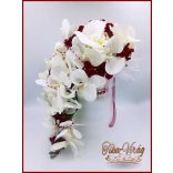 Fehér-bordó örök- cseppcsokor 