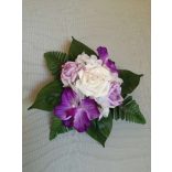 Lila-fehér örök-asztaldísz 