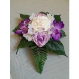 Lila-fehér örök-asztaldísz 