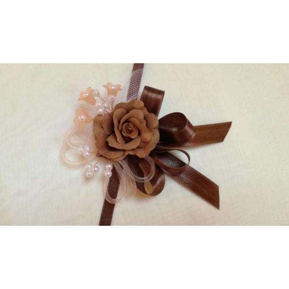 Csuklódísz csoki-barack-fehér 