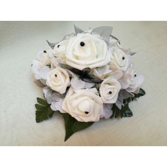 Asztaldísz fehér-fekete 