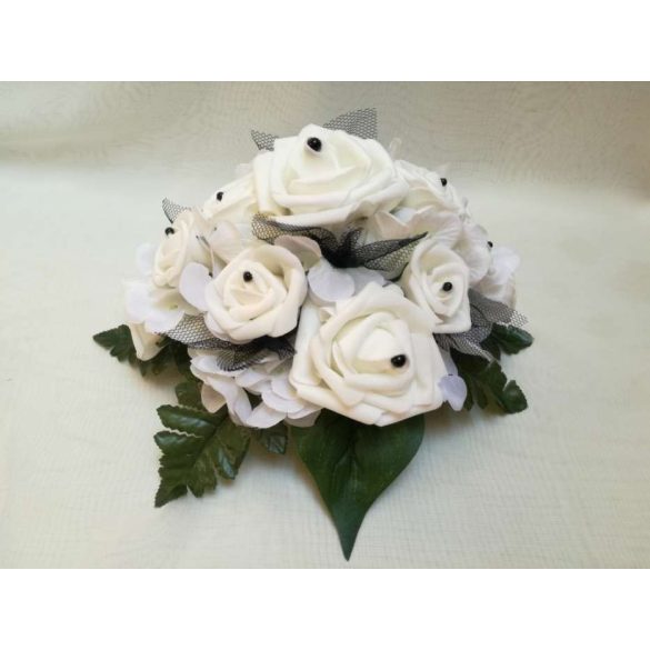 Asztaldísz fehér-fekete 