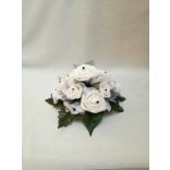 Asztaldísz fehér-fekete 