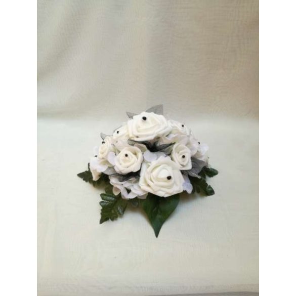 Asztaldísz fehér-fekete 