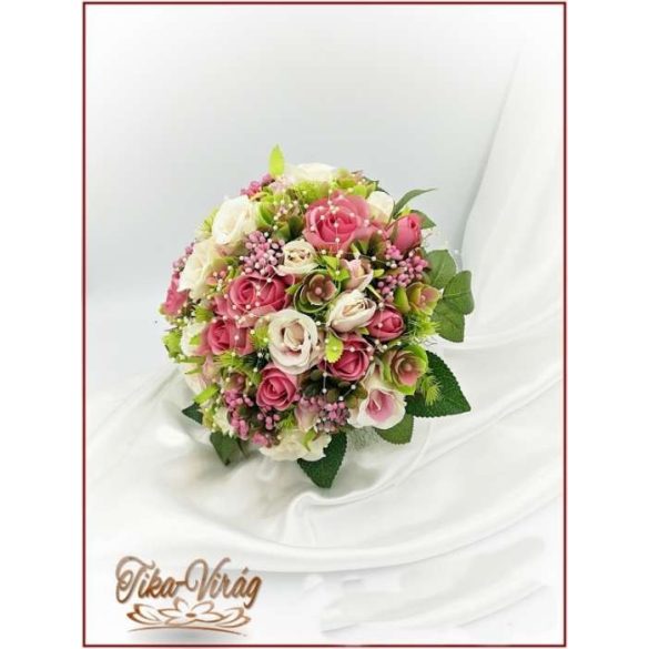 Antik-rózsaszínű-rózsákból álló örök-csokor