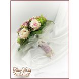 Antik-rózsaszínű-rózsákból álló örök-csokor