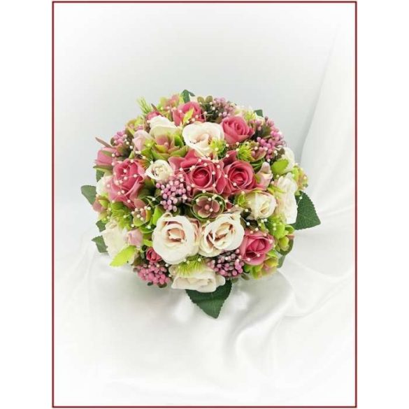 Antik-rózsaszínű-rózsákból álló örök-csokor