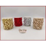 Gyöngy füzér damilon 3/7mm Ezüst színű 1 tekercs/ 20 méter 