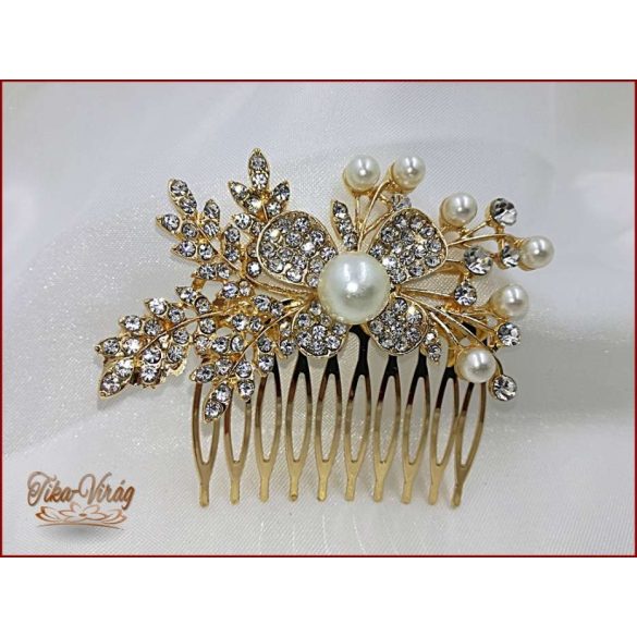 Aranyszínű-Strasszos kontytű 171116.