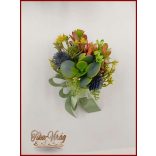 Pozsgás virágokból álló kitűző, bokréta 