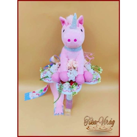 Ovis ballagási örök csokor lányoknak – unikornisos egyedi ajándék