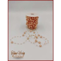   Gyöngy füzér damilon 3/7mm Barack színű 1 tekercs/ 20 méter 