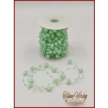 Gyöngy füzér damilon 3/7mm Világos-Zöld színű 1 tekercs/ 20 méter 