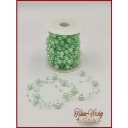   Gyöngy füzér damilon 3/7mm Világos-Zöld színű 1 tekercs/ 20 méter 