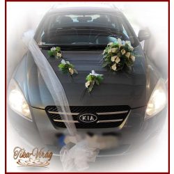 Fehér-kálás autódísz 